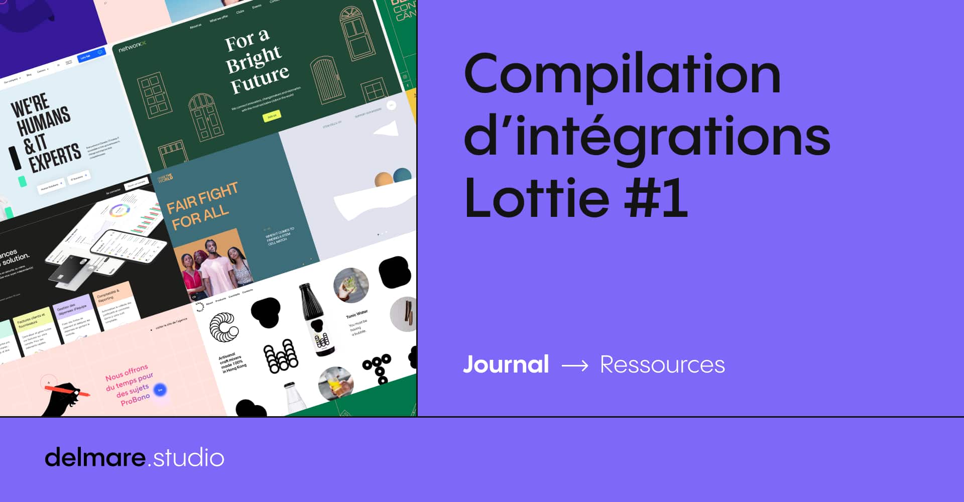 Compilation d&rsquo;intégrations Lottie #1